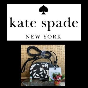 KATE SPADE ♠️ Mini Black & White Floral Crossbody Bag